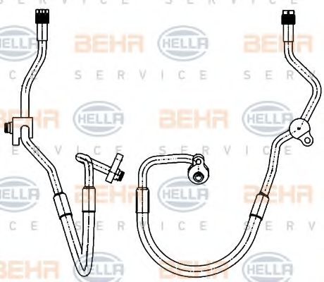 Трубопровод высокого давления, кондиционер Hella                9GS 351 338-591