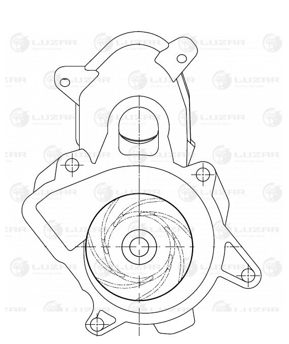 Насос водяной для ам BMW X5 (e70)x6(e71) (07-) 3.0d Luzar                LWP 26103